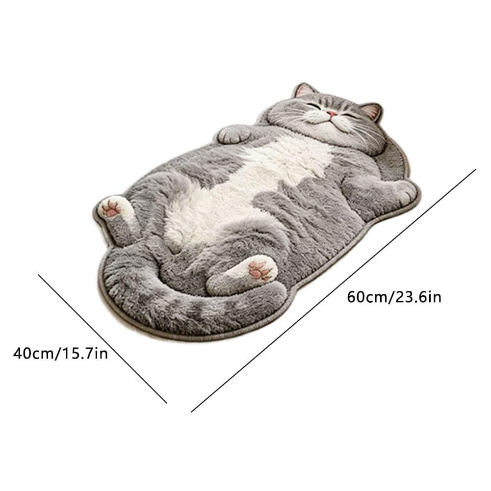 Fluffy Cat Shaped Rug 16 x 24 Inch