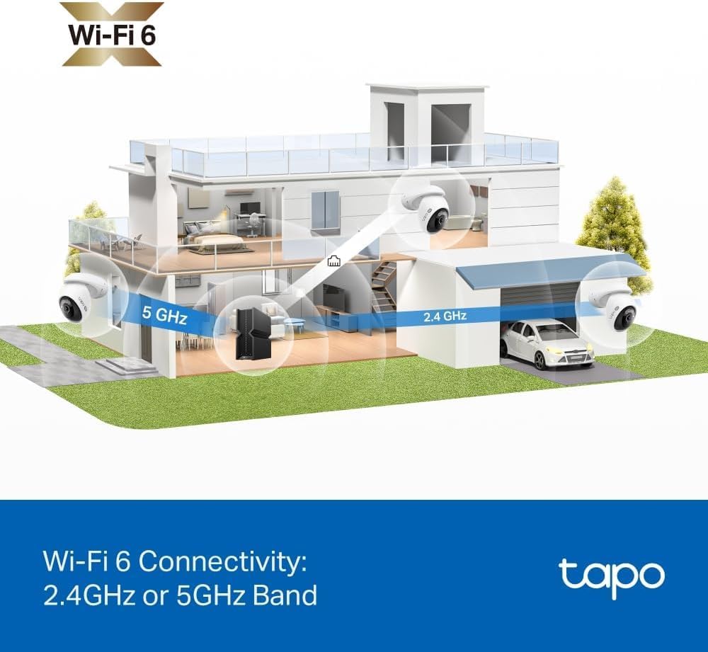 Tapo C211 2K 3MP Pan/Tilt Indoor Camera House Security Camera, WiFi Camera, No Monthly Fee, AI Detection, Dog Camera, Baby Camera Monitor, CCTV, 360° View, Night Vision, Works with Alexa & Google