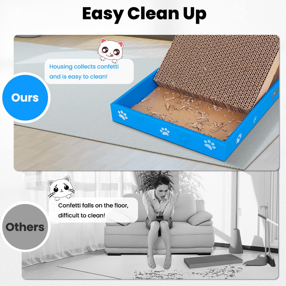 Double-Sided Corrugated Cat Scratching Board with Catnip 1PCS