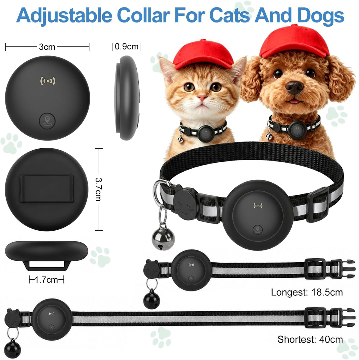 2-in-1 Cat & Dog Tracker Collar