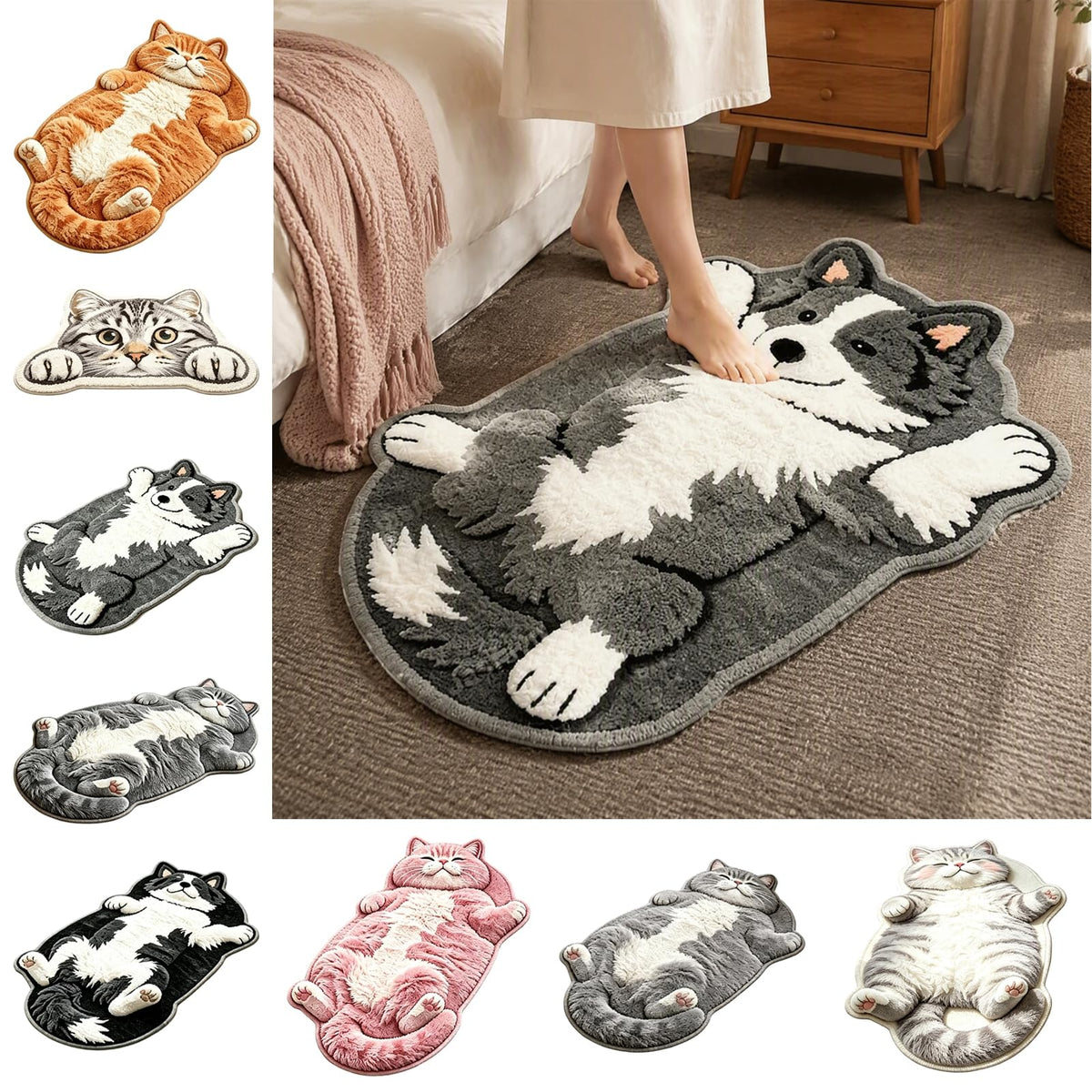 3D Cat Plush Rug