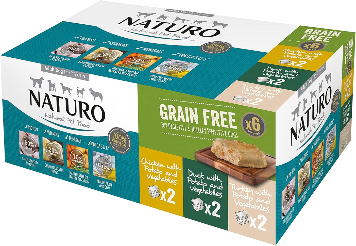 Naturo Dog Grain Free Poultry Variety Trays 12 pack