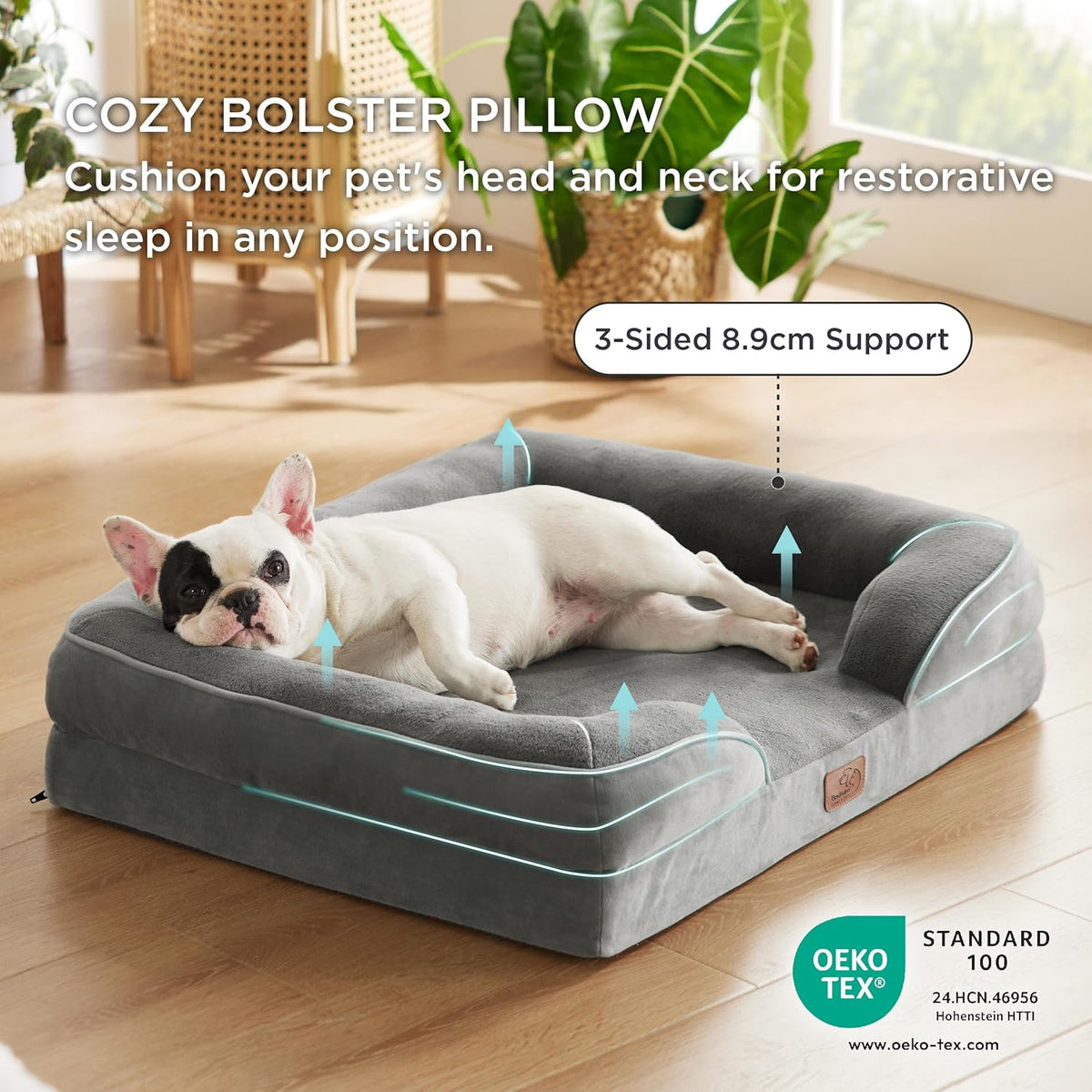 Bedsure Dog Sofa Bed Extra Large - Washable Orthopedic Dog Beds and Couch with Removable Flannel Zipper Cover, XL Plus Waterproof Human Dog Bed for Adults, Squre Pet Bed - Sayby’s