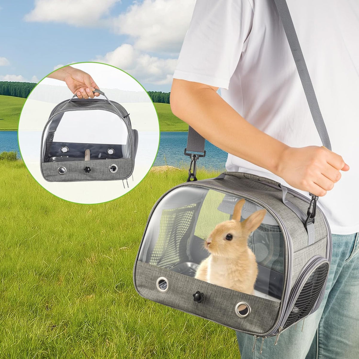 Bird Travel Carrier Portable Small Bird Carrier Breathable Collapsible Travel Bag for Parrot Parakeet Budgie Cockatiel - Sayby’s