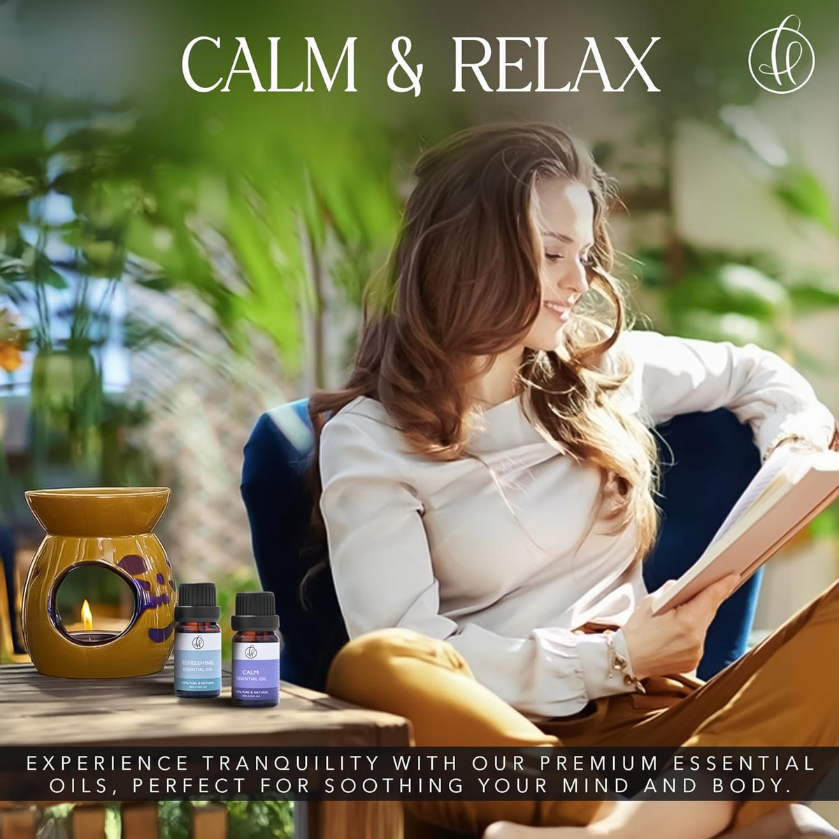 Home Luxury Point - Top 22 Essential Oil Blends – Gift Set - 100% Pure Natural - Pack of 6x10ml Premium Aromatherapy Oils for Diffuser, Oil Burner and Massage-Therapeutic and Relaxing Fragrance - Calm - Sayby’s