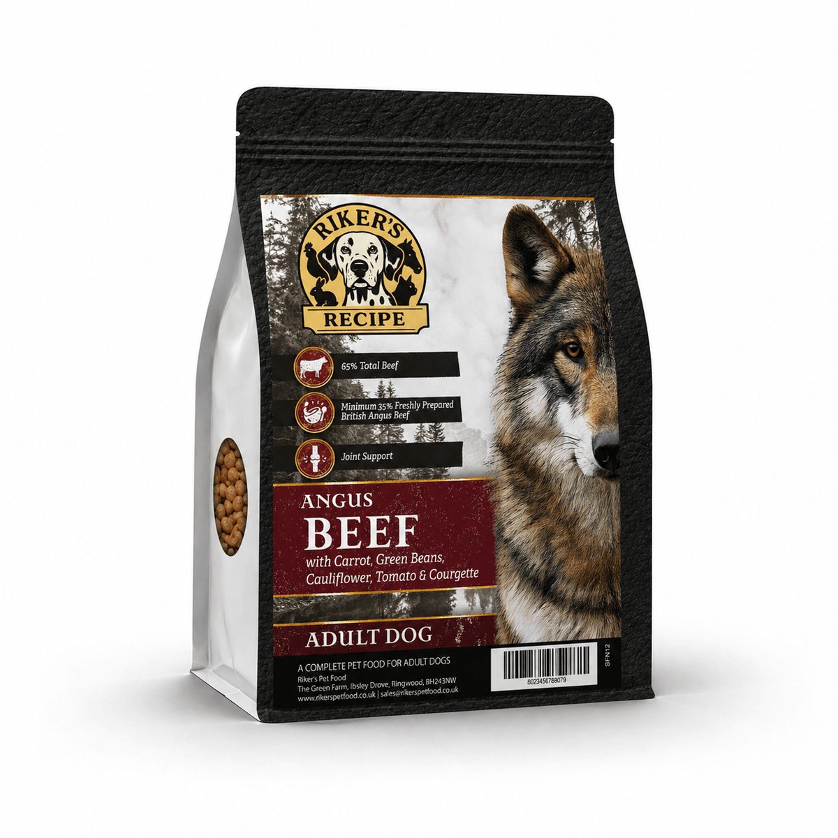 Riker’s Recipe Superfood 65 Grain Free Dog Food – Angus Beef 2kg - Sayby’s