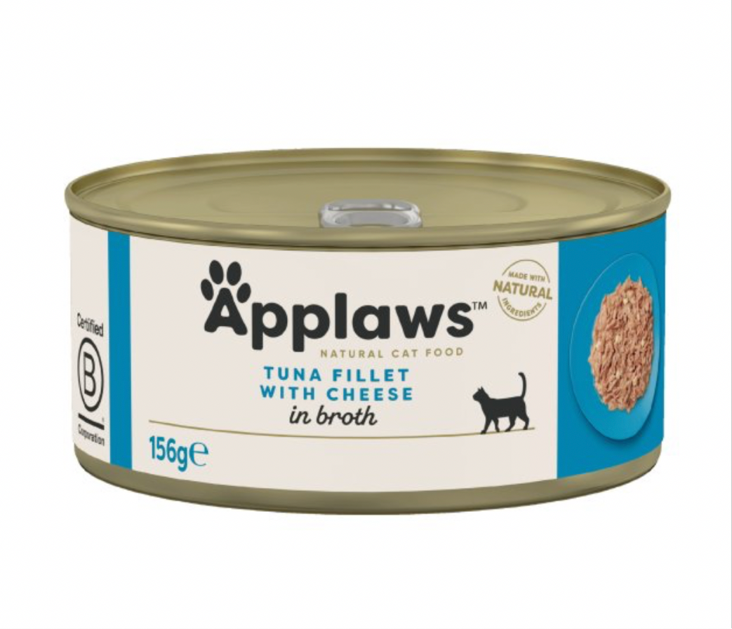 Applaws Tuna Fillet with Cheese in Broth 24 x 156g - Sayby’s Sanctuary 