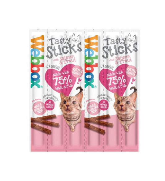 Webbox Tasty Sticks Cat Salmon & Trout 12 x 6