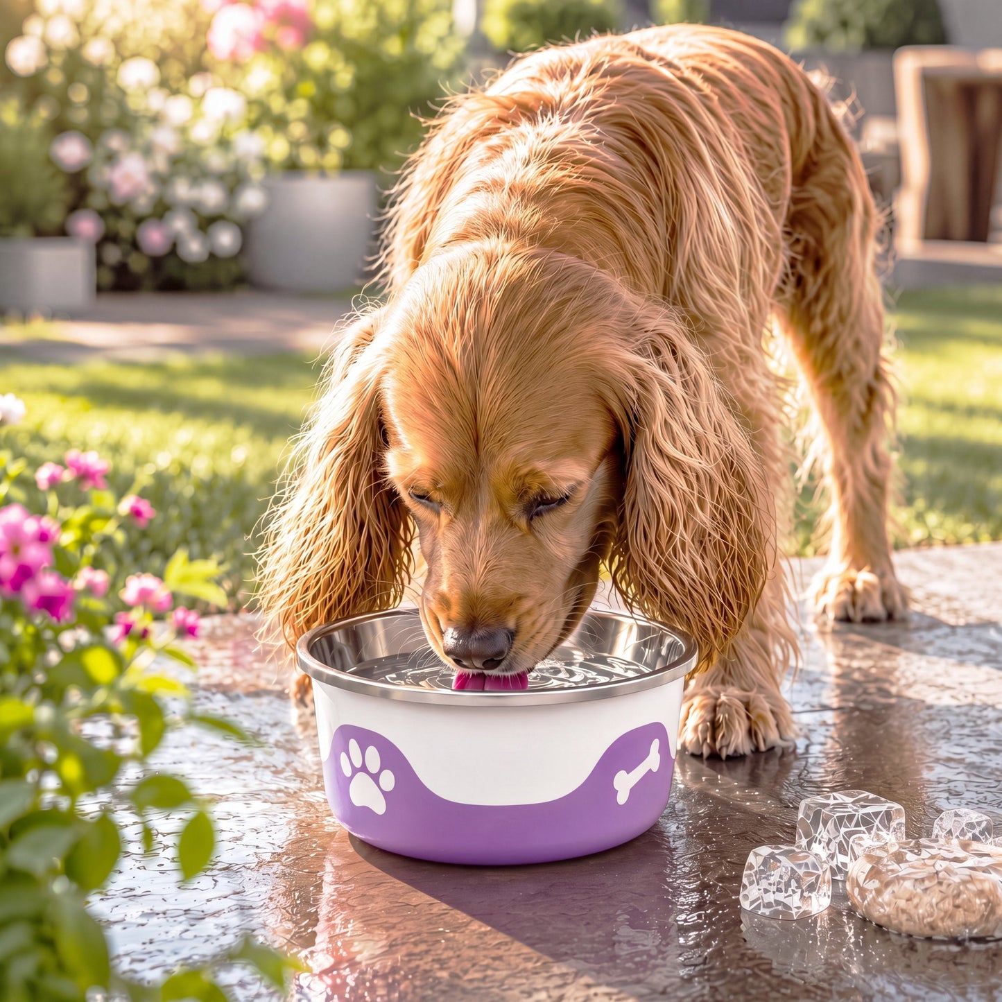 ThermaCool Dog Bowl - Grape