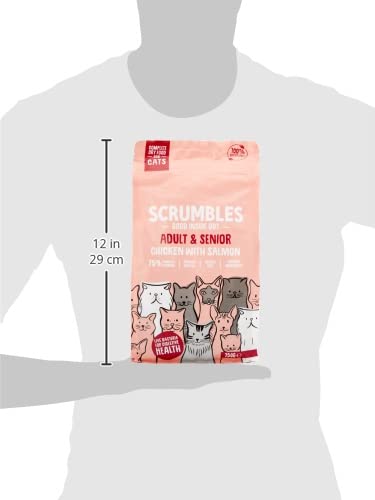 Scrumbles All Natural Dry Cat Food With 75% Chicken and Fresh Salmon, High Protein Food for Adults And Seniors