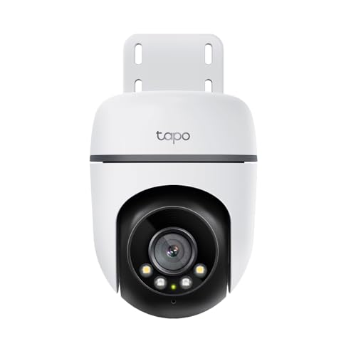 Tapo TC40 Pan/Tilt Smart Security Outdoor Camera, Full HD, 360° Smart Person Detection Motion Tracking, Color Night Vision, WiFi Camera No Monthly Fee, Two-Way Talk, IP65, Works with Alexa & Google