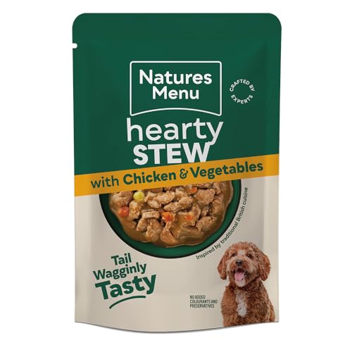 Natures Menu Hearty Stews - Chunks in Gravy Wet Food Pouches for Adult Dogs