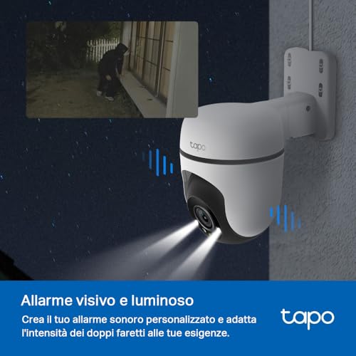 Tapo TC40 Pan/Tilt Smart Security Outdoor Camera, Full HD, 360° Smart Person Detection Motion Tracking, Color Night Vision, WiFi Camera No Monthly Fee, Two-Way Talk, IP65, Works with Alexa & Google