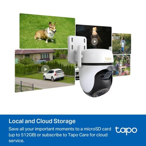 Tapo TC40 Pan/Tilt Smart Security Outdoor Camera, Full HD, 360° Smart Person Detection Motion Tracking, Color Night Vision, WiFi Camera No Monthly Fee, Two-Way Talk, IP65, Works with Alexa & Google
