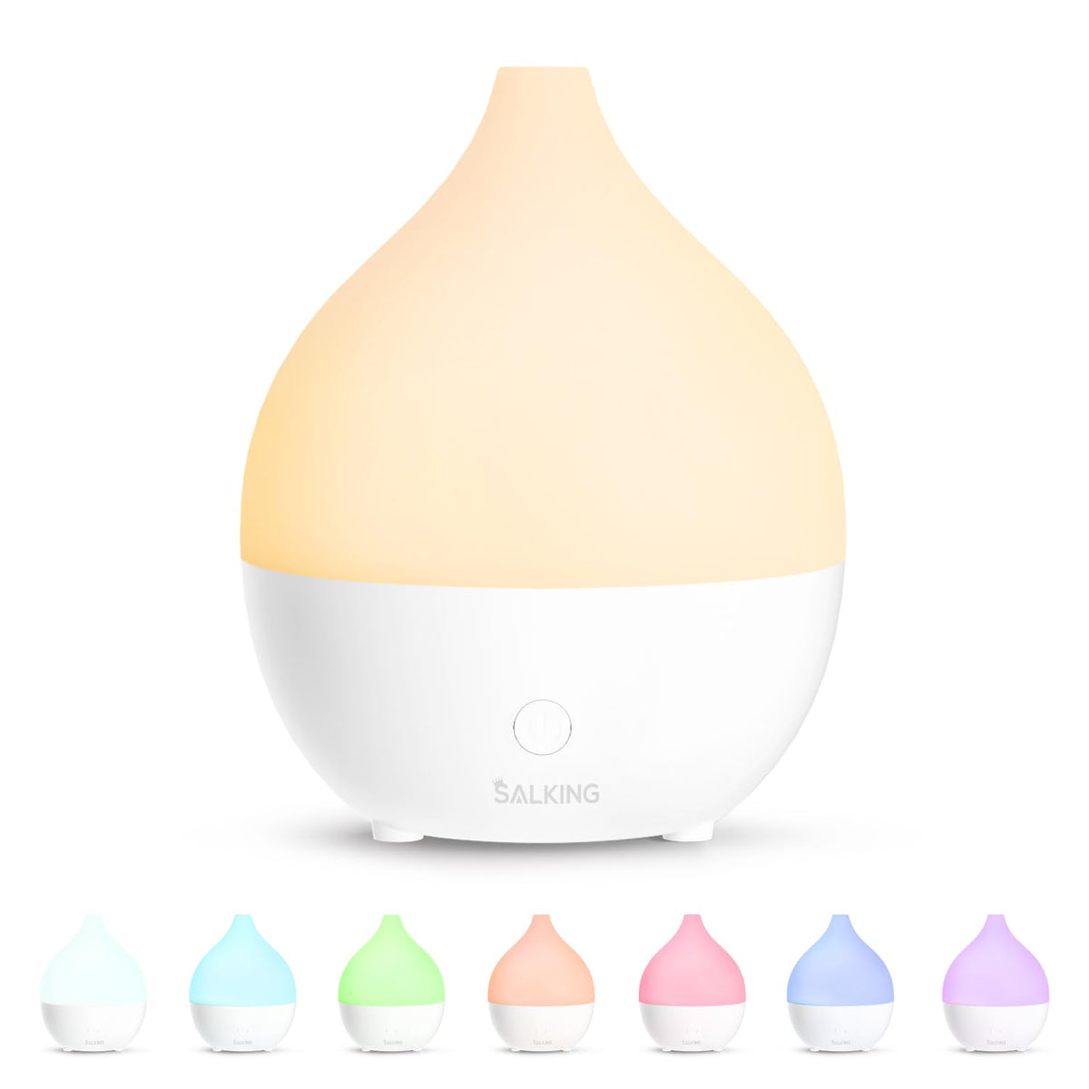 SALKING Essential Oil Diffuser, 100ml Small Aromatherapy Ultrasonic Cool Mist Humidifier with Warm White Lights, Auto Shut-Off Function, for Office Home