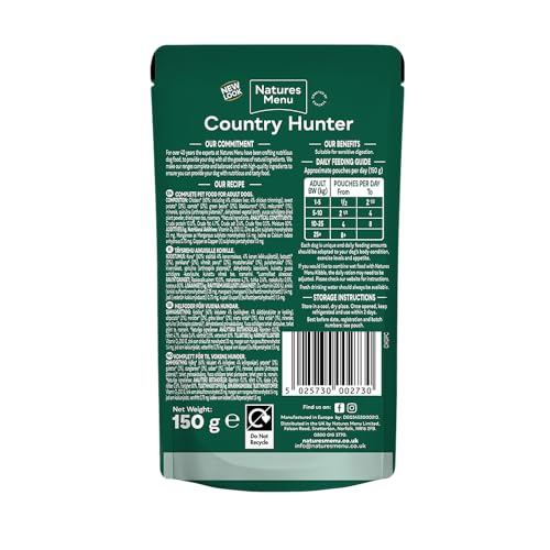 Natures Menu Country Hunter Dog Food Pouch Grass Grazed