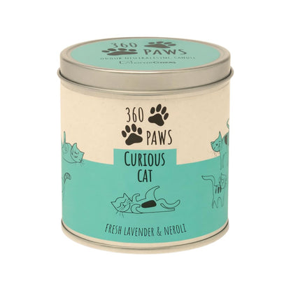 360 Paws Playful Pet Odour Neutralising Candle, Fresh Cotton & Musk, 50 Hour Burn Time, Pet-Safe AromaGuard™ Technology, Natural Wax, Reusable Tin