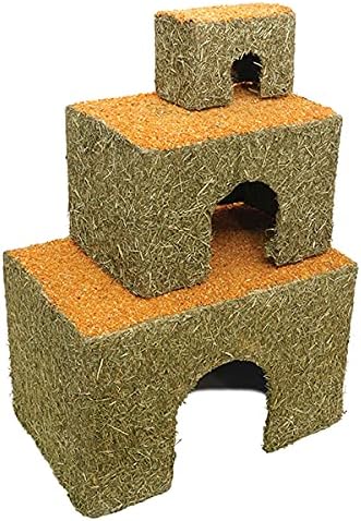 Rosewood Naturals Large Carrot Cottage for Small Animals - Edible Toy, Hay House, Den and Hideout for Rabbits, Guinea Pigs and Chinchillas