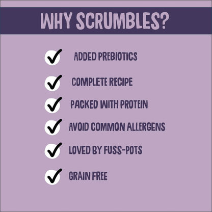 Scrumbles • Dog Treats • Hypoallergenic • Calming • All Lifestages • Turkey • 100g Bag • Gut Friendly Prebiotics • No Added Sugar