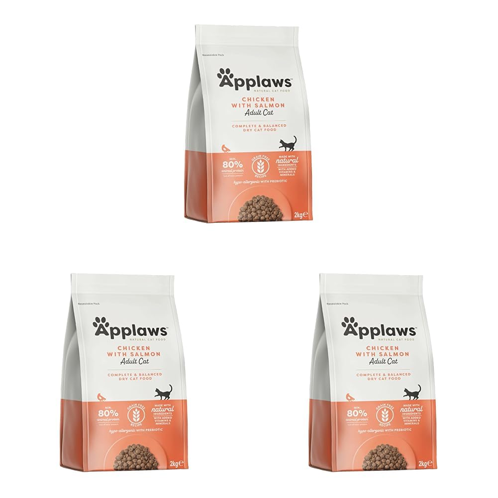 Applaws Natural Complete Dry Food for Adult Cats, Chicken with Lamb Grain Free, 2kg Bag