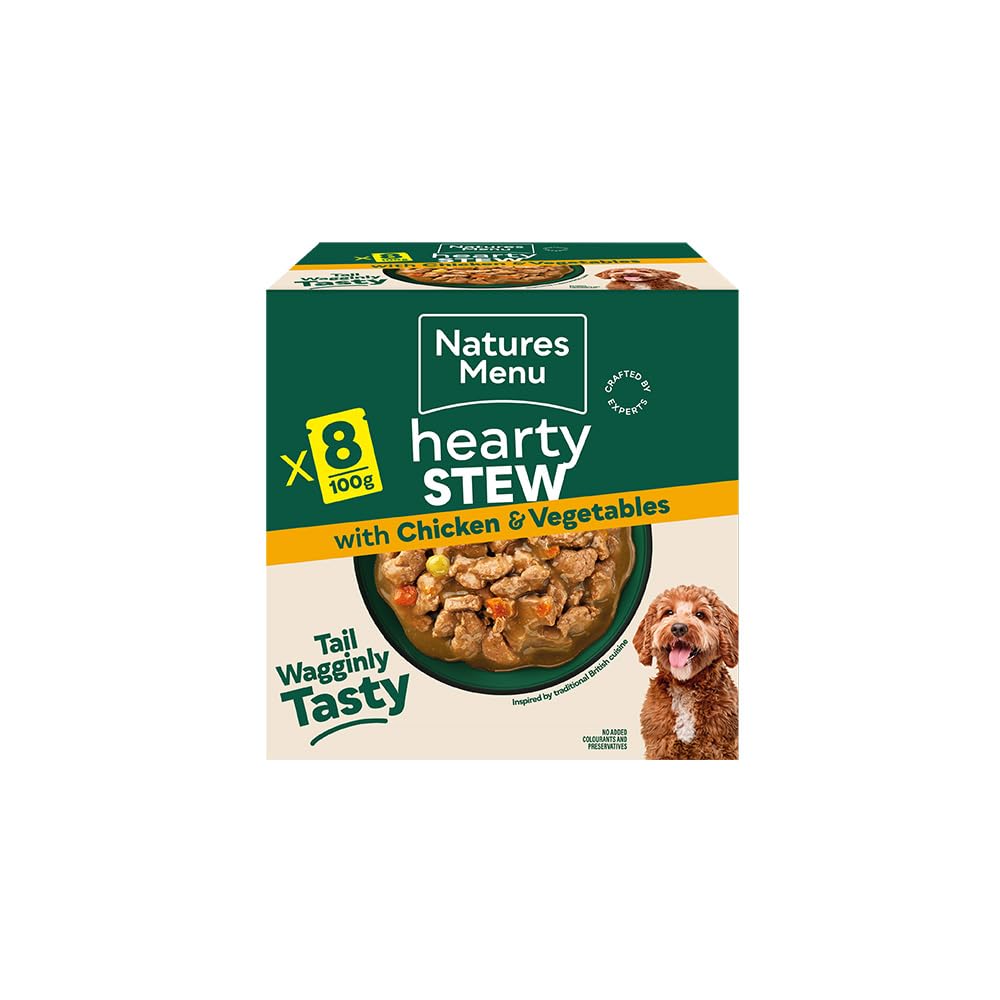 Natures Menu Hearty Stews - Chunks in Gravy Wet Food Pouches for Adult Dogs