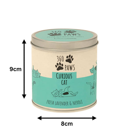360 Paws Playful Pet Odour Neutralising Candle, Fresh Cotton & Musk, 50 Hour Burn Time, Pet-Safe AromaGuard™ Technology, Natural Wax, Reusable Tin