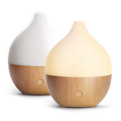 SALKING Essential Oil Diffuser, 100ml Small Aromatherapy Ultrasonic Cool Mist Humidifier with Warm White Lights, Auto Shut-Off Function, for Office Home
