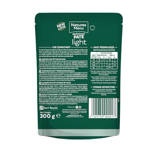 Natures Menu - Wet Dog Food - Pouches for Adult Dogs - Mixed Variety - 8 x 300g