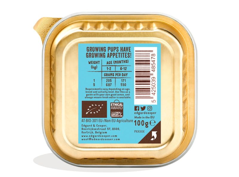 Edgard Cooper Grain-Free Wet Dog Food for Adult Dogs, (11 x 150g), Natural Dogs Food in Cup with Fresh Meat & Amino Acids, Gluten-Free, High Protein
