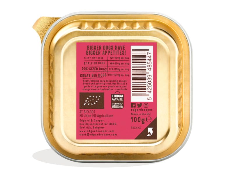 Edgard Cooper Grain-Free Wet Dog Food for Adult Dogs, (11 x 150g), Natural Dogs Food in Cup with Fresh Meat & Amino Acids, Gluten-Free, High Protein