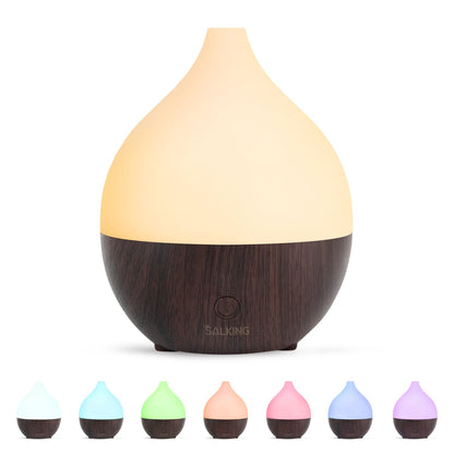 SALKING Essential Oil Diffuser, 100ml Small Aromatherapy Ultrasonic Cool Mist Humidifier with Warm White Lights, Auto Shut-Off Function, for Office Home