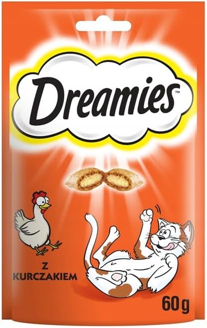 DREAMIES - Cat Treats - 12 x 60g - Multipack Biscuits - Variety Snack Box - 12 Pouches