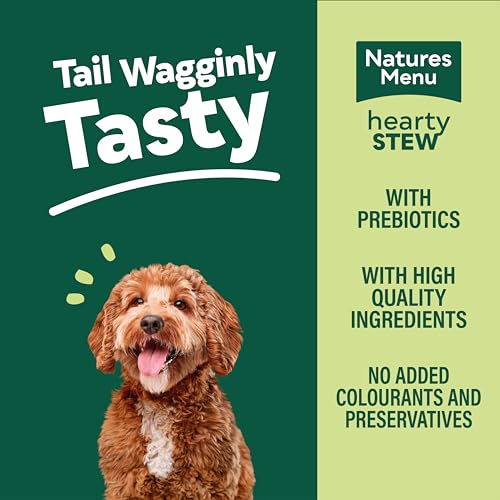Natures Menu Hearty Stews - Chunks in Gravy Wet Food Pouches for Adult Dogs