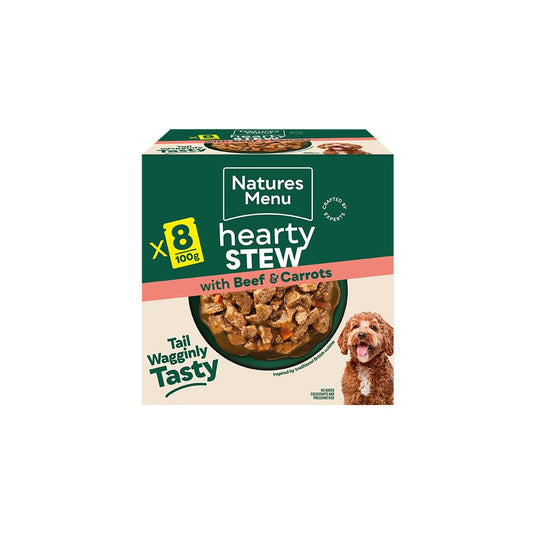 Natures Menu Hearty Stews - Chunks in Gravy Wet Food Pouches for Adult Dogs