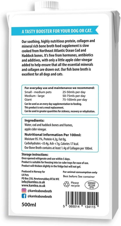 Chicken Bone Broth for Dogs & Cats - Free Range | 100% Real & Natural Liquid Bone Broth for Pets | High in Collagen & Protein for Healthy Joints, Gut, Digestion, Skin & Sickness Recovery