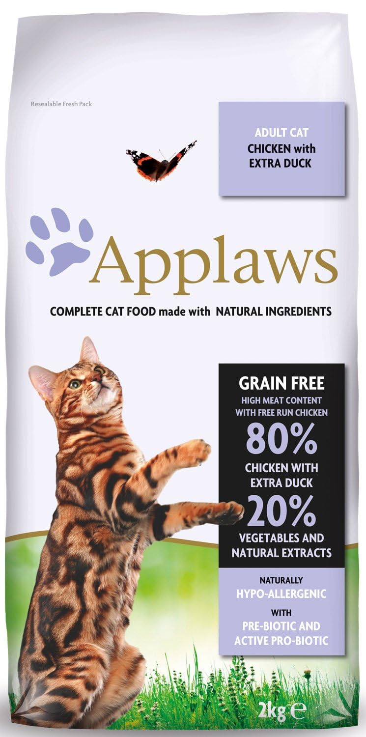 Applaws Natural Complete Dry Food for Adult Cats, Chicken with Lamb Grain Free, 2kg Bag
