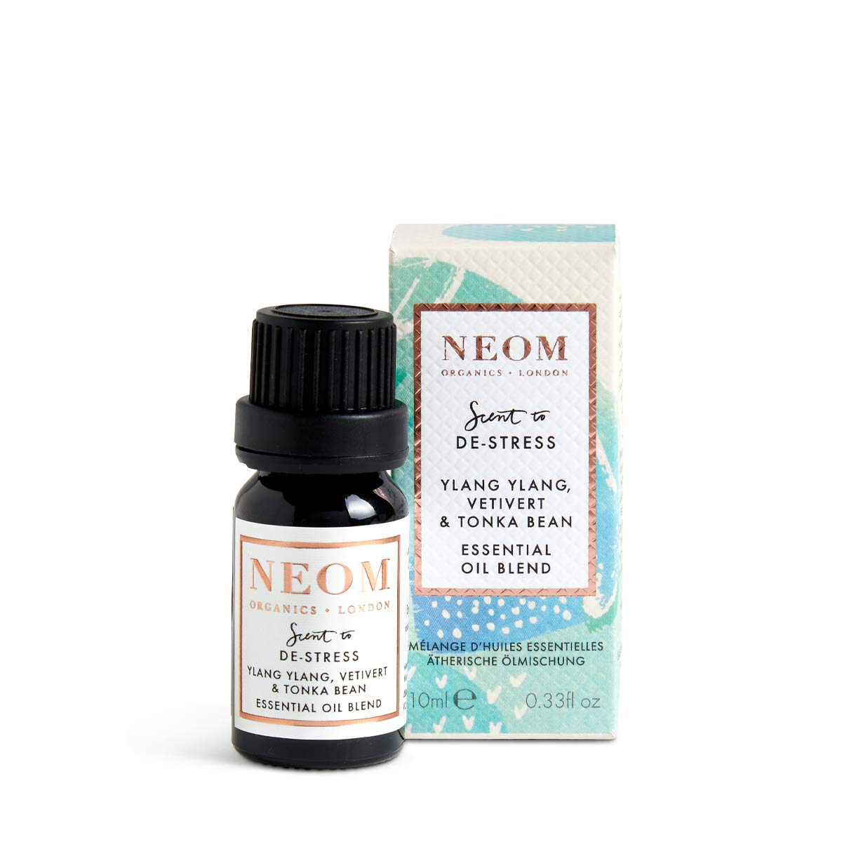 NEOM - Real Luxury Essential Oil Blend, 10ml | Lavender, Jasmine & Sandalwood | Scent to De-Stress Range