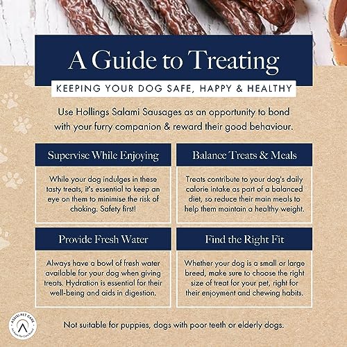 Hollings Chicken Sausages Dog Treats, Delicious, Nutritious Air Dried Chews for Adult Dogs, Made with 100% Natural Ingredients (Pack of 3)