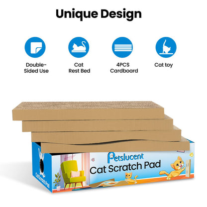 26.8 Inch L Shape Cat Scratcher with Ball Toy
