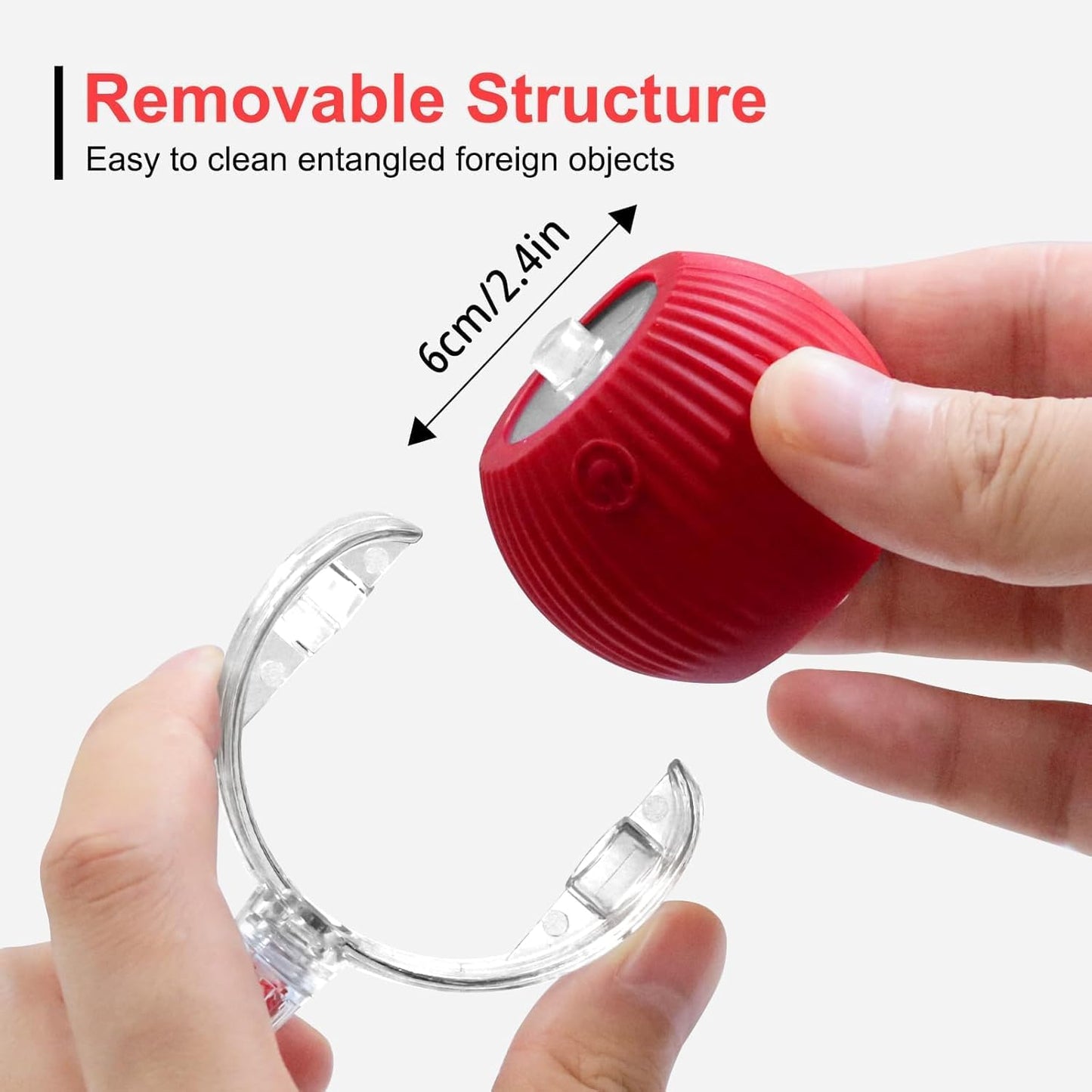 Elegancy Speedy Tail 2.0 Interactive Cat Toy | Speedy Ball Cat Tail Automatic Rolling Ball Toys for Indoor Cats Dual Speed Control Pet Toys (Red)