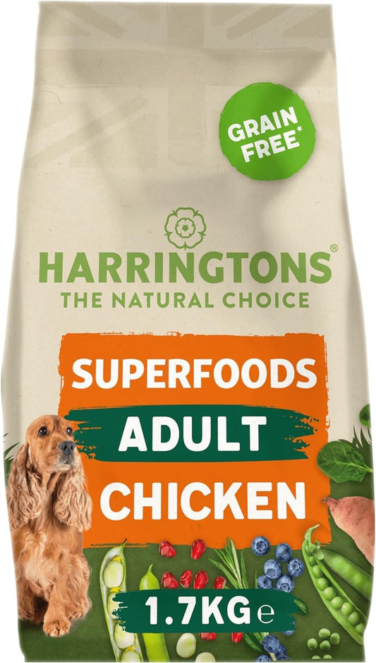 Harringtons Superfoods Complete Grain Free Hypoallergenic Dry Adult Dog Food - Made with All Natural Ingredients