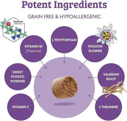Omni Dog Daily Calming Supplement – Vet-approved and Hypoallergenic Chews
