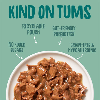 Scrumbles • Wet Cat Pouches • Gravy Fish • Hypoallergenic • All Lifestages • 2x Chicken with Tuna • 3x Chicken with Cod • 2xChicken with Salmon • 8 Pouches (85g) • 80%+ Meat • Prebiotics