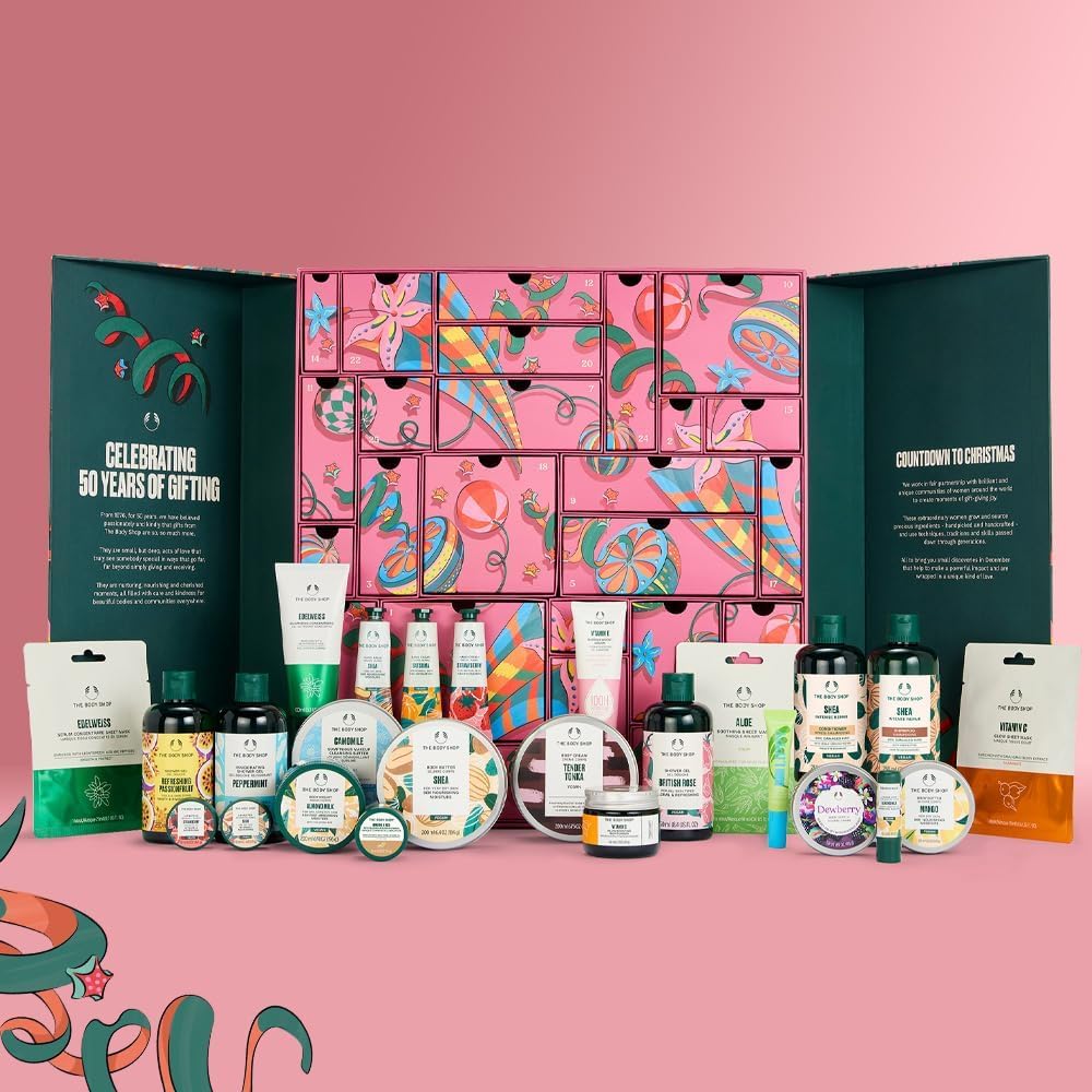 The Body Shop Classic 24-Piece Beauty Advent Calendar (Worth Over £120)