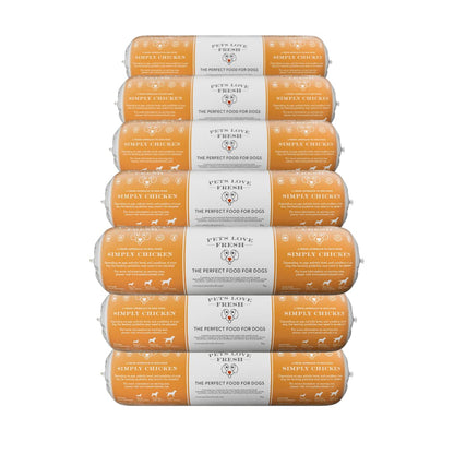 Fresh Dog Food Simply Chicken 5 x 600g Chub Rolls