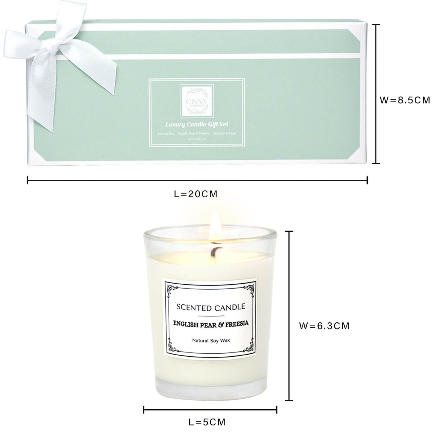 Candles Gifts for Women, Scented Candles Gift Sets, Perfect for Birthdays, Valentine's Day, Mother's Day, Christmas, Yoga, Spa