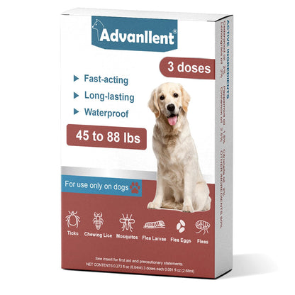 Natural Spot On Flea & Tick Treatment for Medium Dogs 3 Pipettes