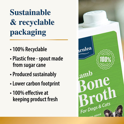 Chicken Bone Broth for Dogs & Cats - Free Range | 100% Real & Natural Liquid Bone Broth for Pets | High in Collagen & Protein for Healthy Joints, Gut, Digestion, Skin & Sickness Recovery