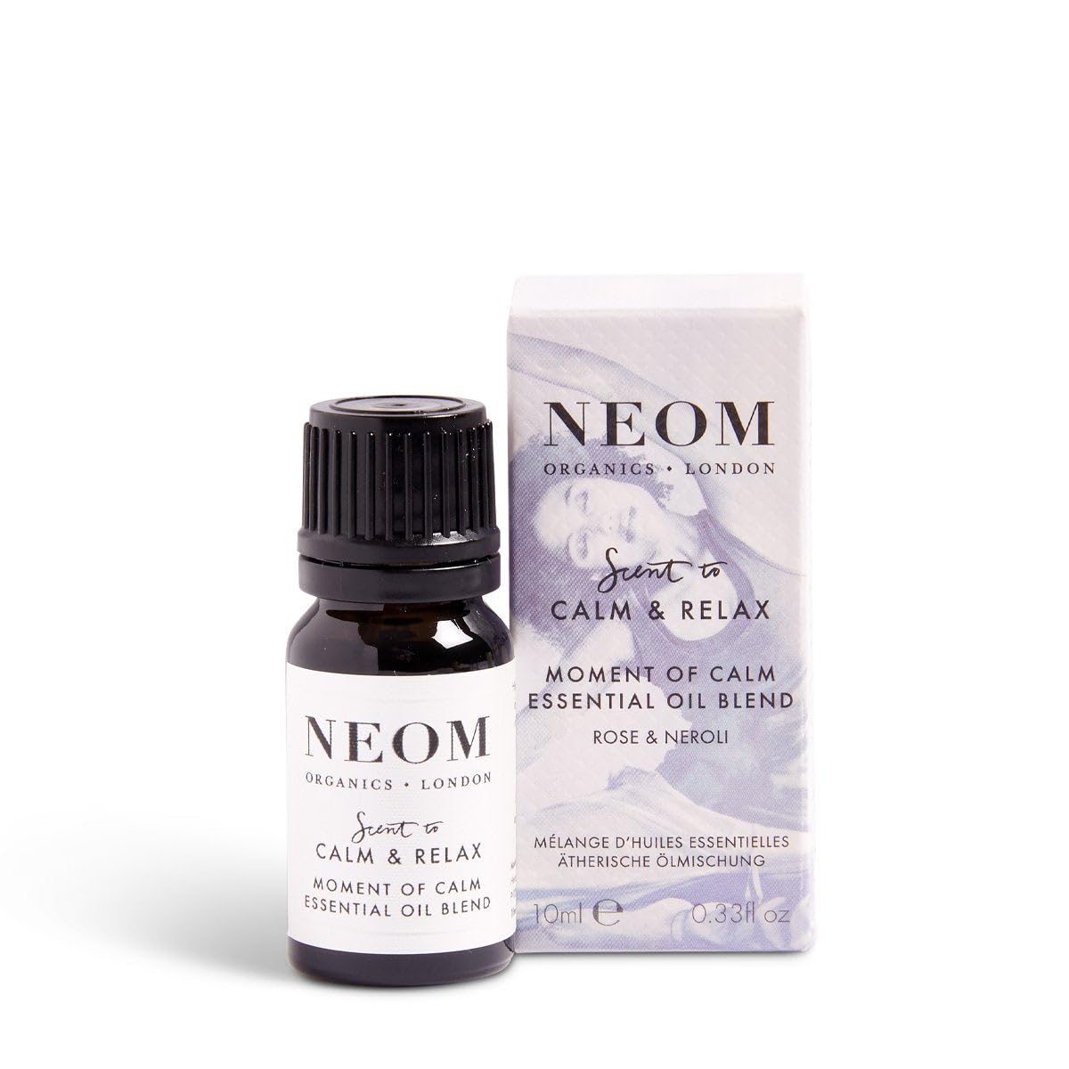 NEOM - Real Luxury Essential Oil Blend, 10ml | Lavender, Jasmine & Sandalwood | Scent to De-Stress Range