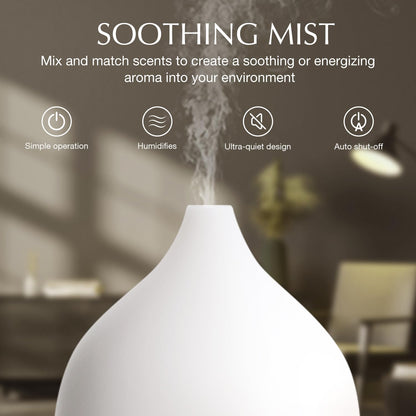 SALKING Essential Oil Diffuser, 100ml Small Aromatherapy Ultrasonic Cool Mist Humidifier with Warm White Lights, Auto Shut-Off Function, for Office Home